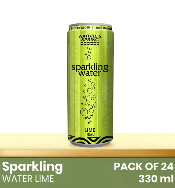 Nature's Spring Sparkling Water Lime Flavor 330mL