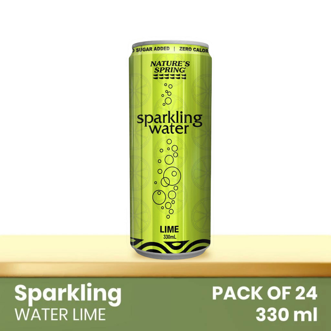 Nature's Spring Sparkling Water Lime Flavor 330mL